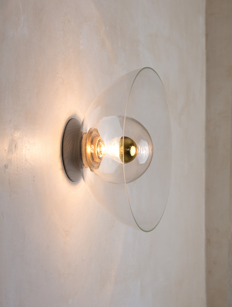 Glass Flush Half-Dome 14"