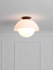 Glass Flush Dome 14"