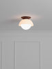 Glass Flush Dome 08"