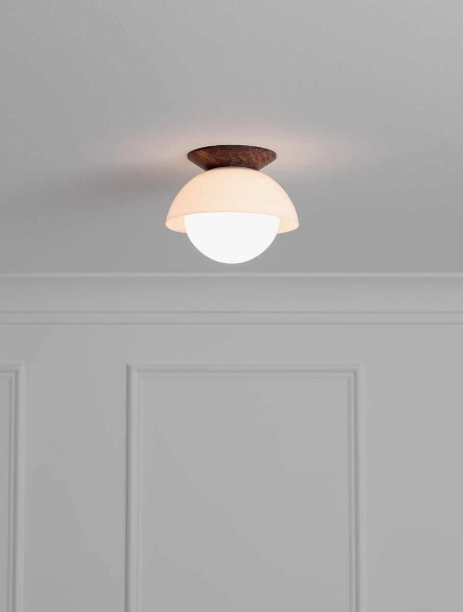 Glass Flush Dome 08"