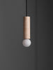 Wood Cylinder Pendant 08"