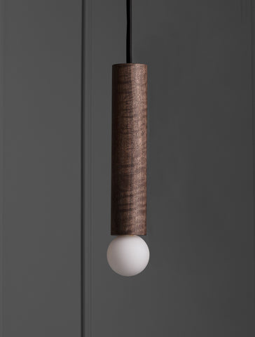 Wood Cylinder Pendant 12"