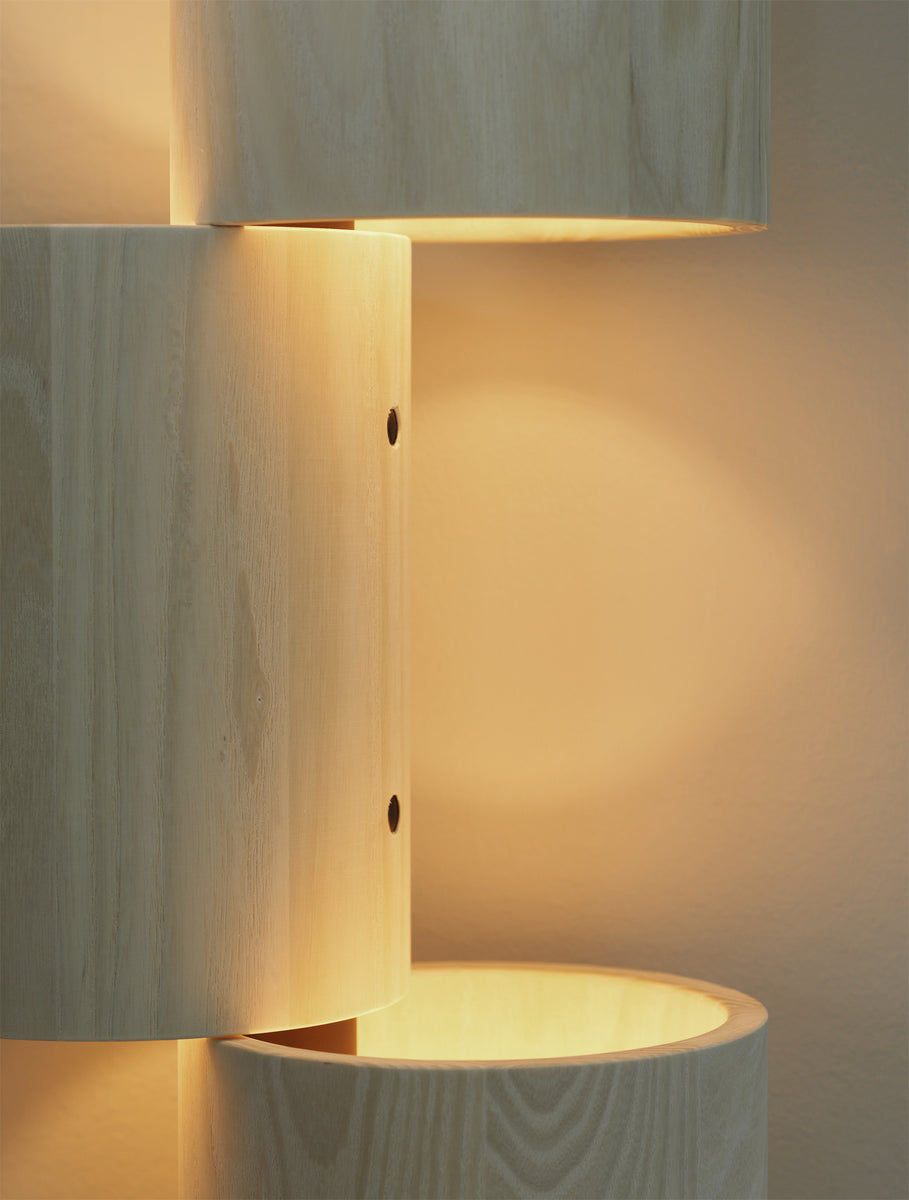 Wood Totem Sconce