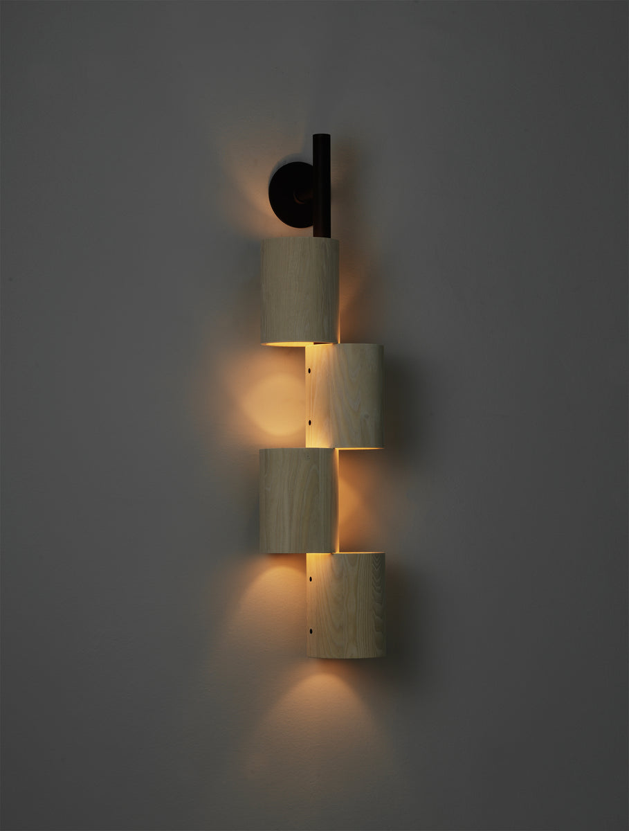 Wood Totem Sconce