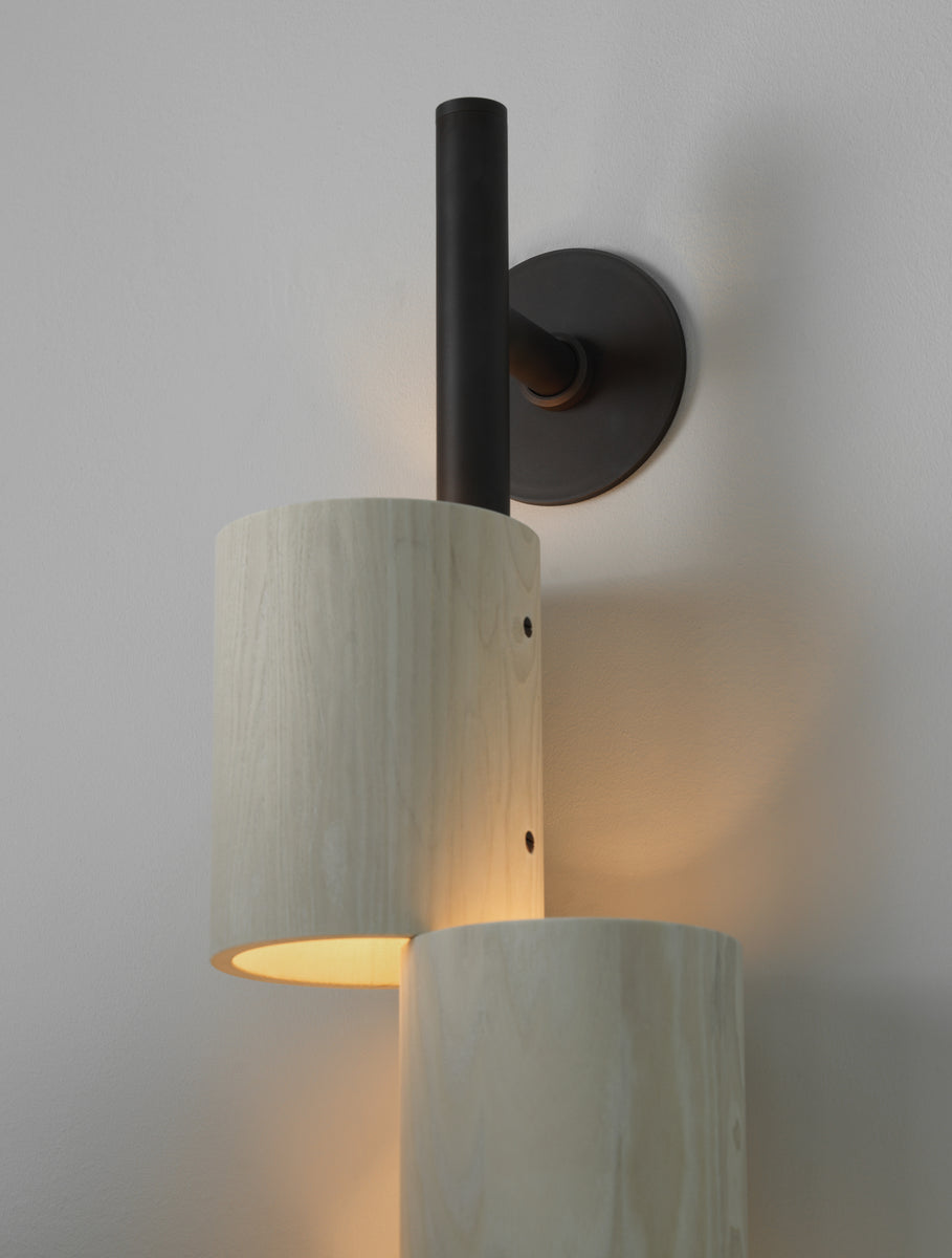 Wood Totem Sconce