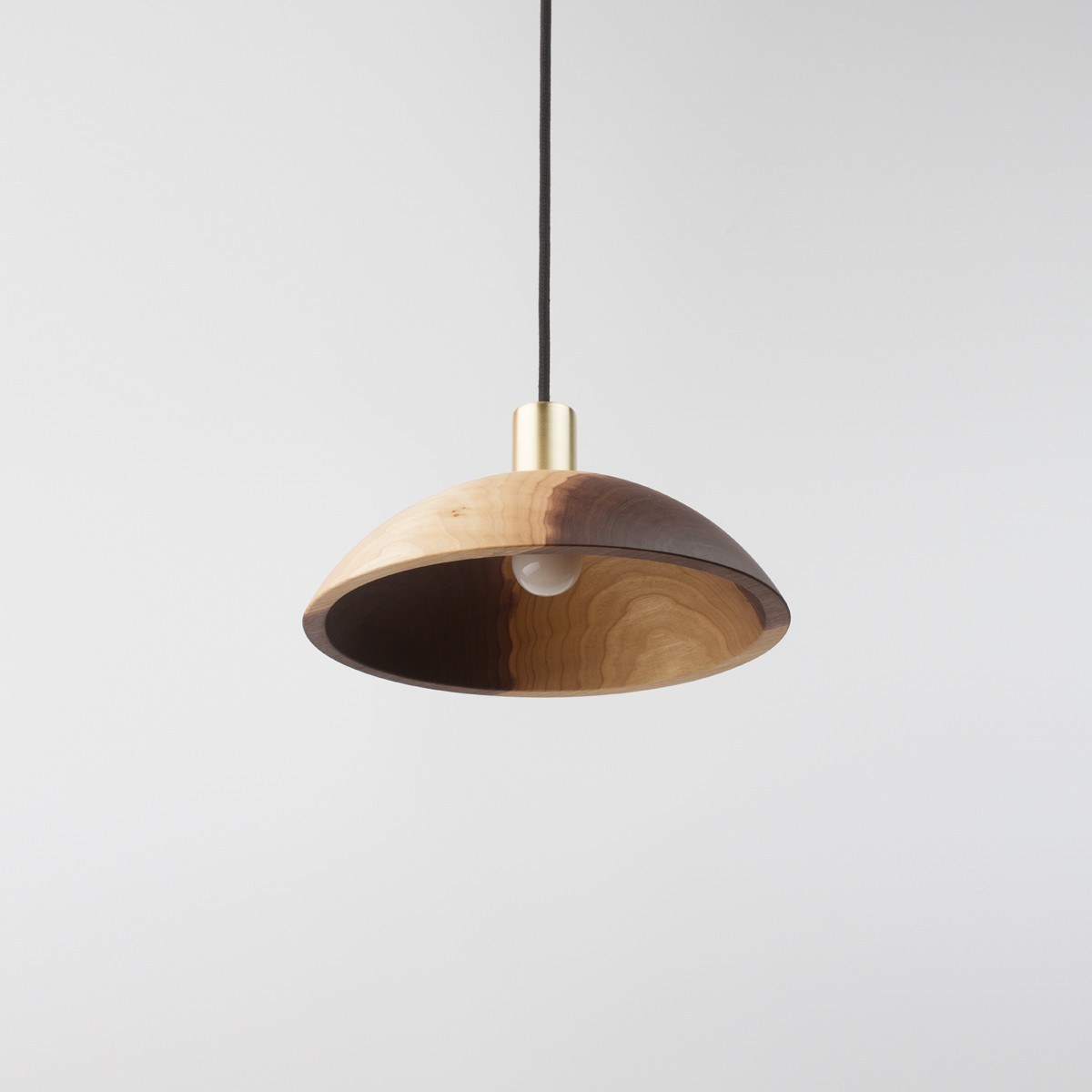 Wood Half-Dome Pendant