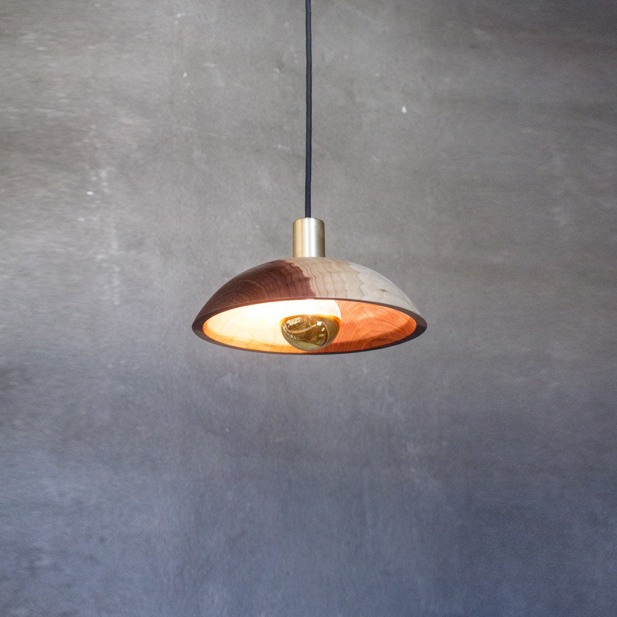 Wood Half-Dome Pendant